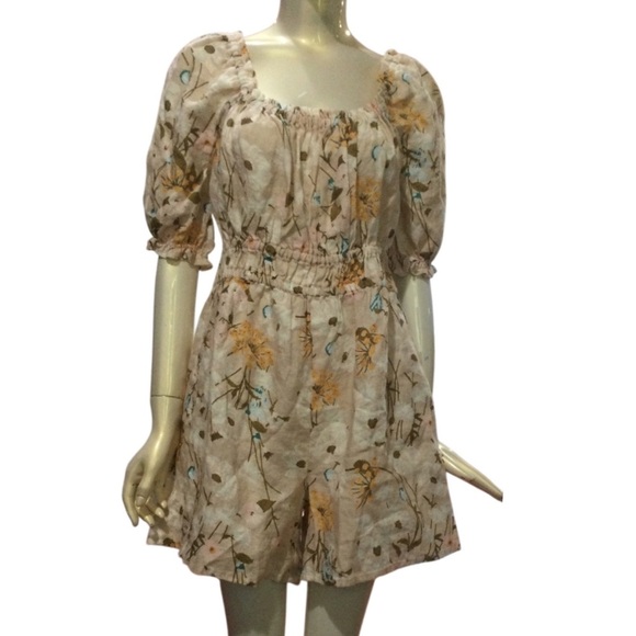 Spartina 449 Audrey Romper Linen floral - Picture 3 of 10